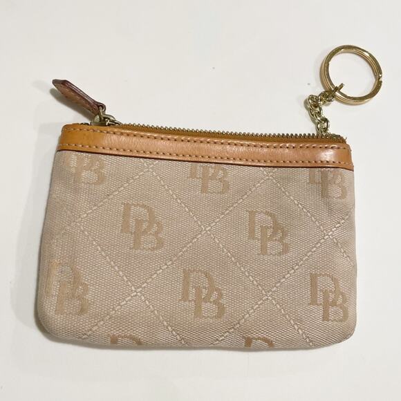 Dooney & Bourke Handbags - dooney & bourke | signature monogram jacquard leather canvas wristlet